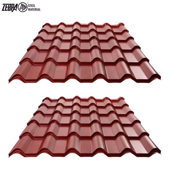 Gi Acciaio al carbonio zincato Colore PPGI PPGL Lamiera per coperture Piastrelle ondulate in galvalume Materiale da costruzione in metallo Lamiera per coperture in acciaio zinco