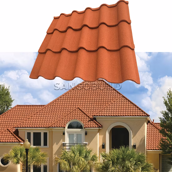 Pannello per coperture in metallo rivestito in pietra ondulata Golan durevole da 0,35-0,45 mm di fabbrica